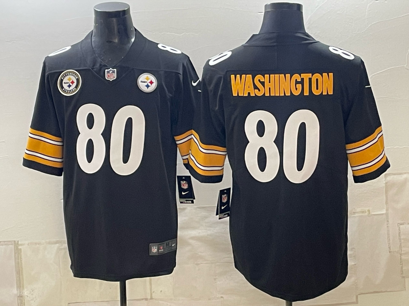 2026 Men Pittsburgh Steelers #80 Washionton Black Limited Nike NFL Jersey 100603->pittsburgh steelers->NFL Jersey
